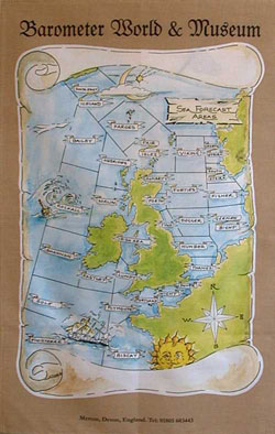 British shipping areas Tea Towel